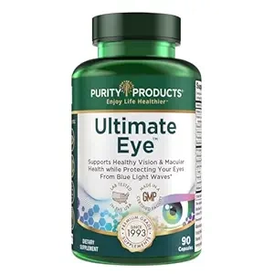 Purity Products Ultimate Eye Support - 루테인 10mg, 루테맥스 20/20, 알파 리포산 100mg, 제아잔틴 눈 비타민 2mg - 임상 연구 - 블루 라이트 웨이브 보호 - 90캡슐 상세 이미지