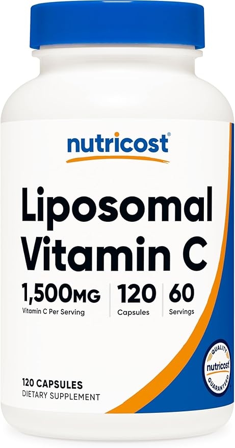 뉴트리코스트, 리포솜 비타민C (1500mg), 비건 캡슐 120정 - 유전자 변형 성분 무함유, 글루텐 프리, 60회 제공량 상세 이미지