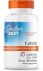 Doctor's Best 루테인 루테맥스, GMO 프리, 글루텐 프리, 눈 건강, 20mg, 소프트젤 180개 상세 이미지