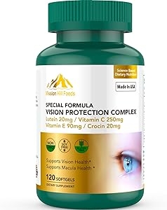 루테인 및 제아잔틴 보충제 - 루테인 20mg, 제아잔틴, 아스타잔틴, 크로신, 비타민 C 및 E, 소프트젤 120개, GMO 프리, 글루텐 프리, 눈 건강 지원 상세 이미지
