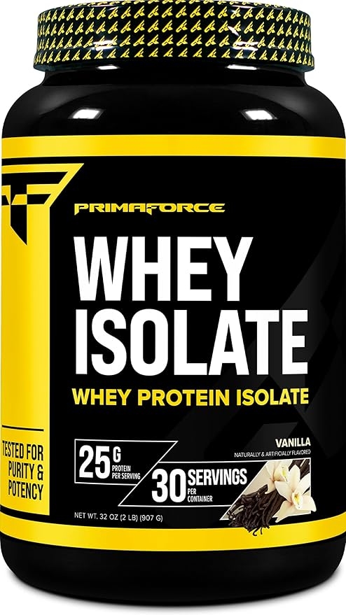 Primaforce 분리 유청 단백질 파우더 (바닐라, 0.9kg(2파운드)) - GMO 프리, 글루텐 프리 상세 이미지