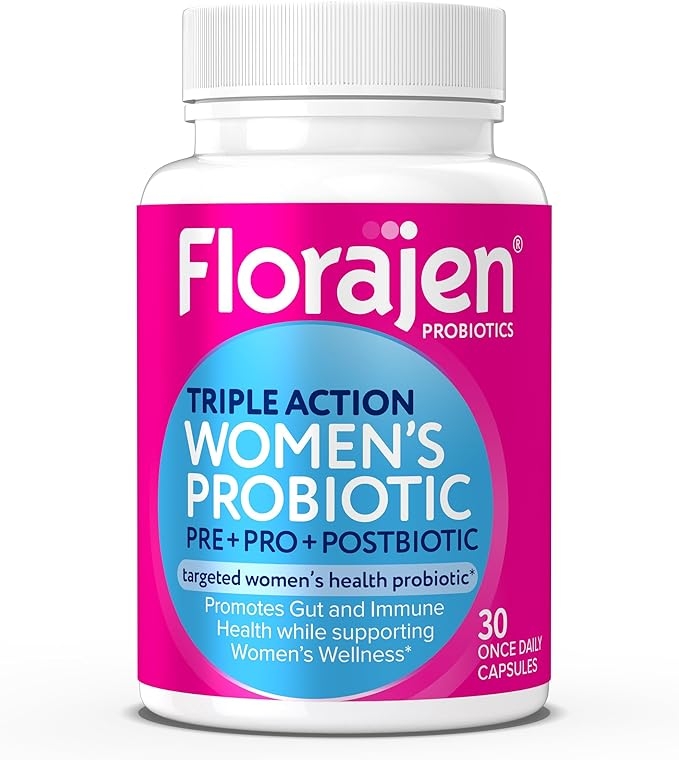 Florajen Digestion Probiotic for Women - Digestive & Immune Support - Fast-Acting Relief from Constipation & Bloating - Gluten-Free, Vegan, Non-GMO - 30-Count 상세 이미지