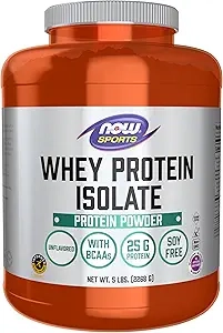 NOW Sports Nutrition, 분리 유청 단백질, BCAA 함유 25G, 무향 파우더, 2.3kg(5파운드) 상세 이미지