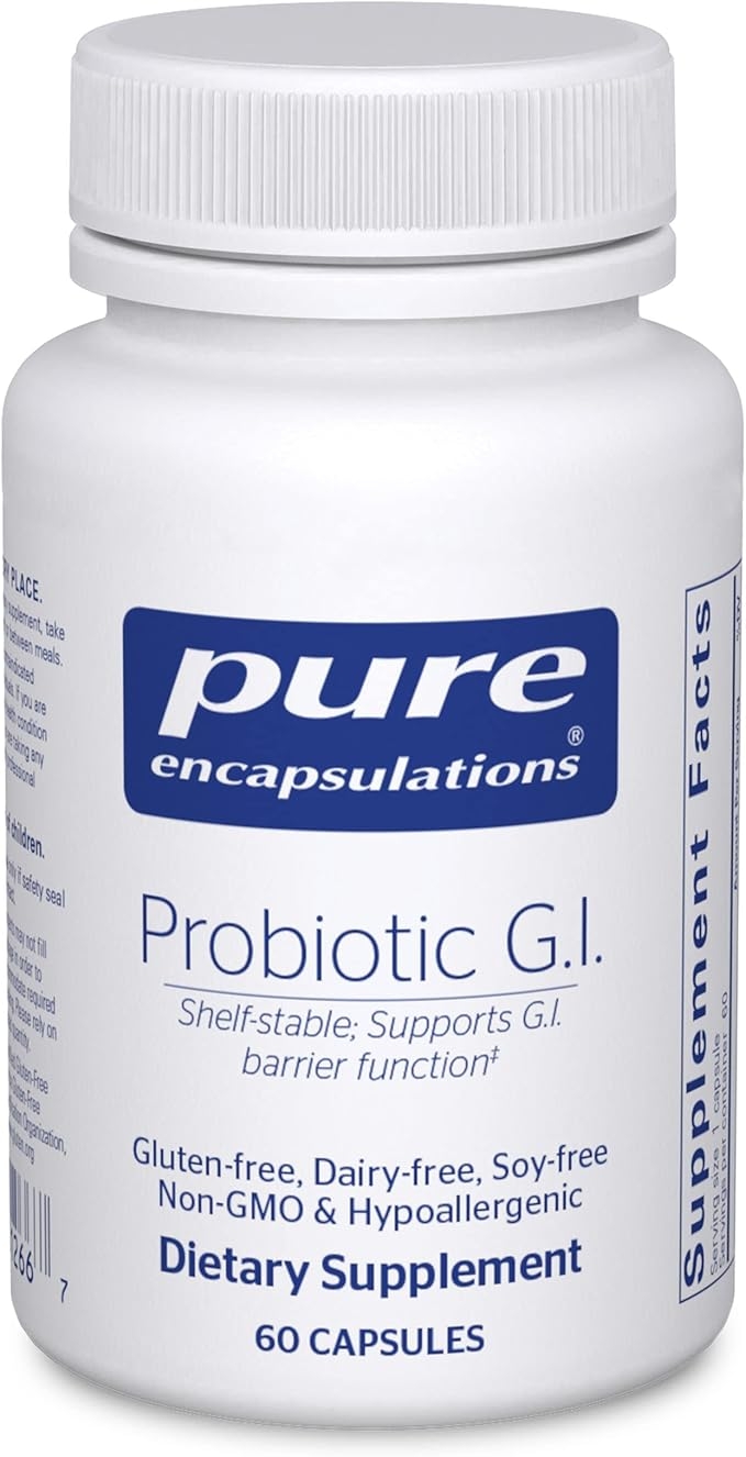 Pure Encapsulations Probiotic G.I. - Shelf Stable Probiotic for Intestinal Health & Gastrointestinal Support - with Lactobacillus & Bifidobacterium - 60 Capsules 상세 이미지