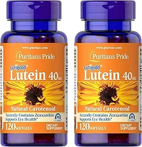 Puritan's Pride 루테인 40 mg, 제아잔틴 함유, 눈 건강 지원, 총 240개 (소프트젤 120개 2팩), 240개 상세 이미지