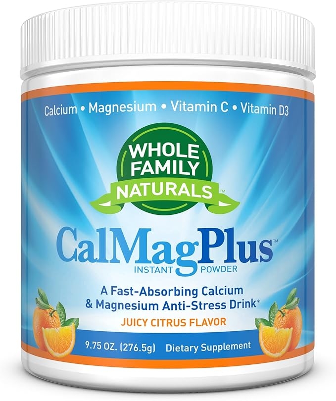 칼슘 마그네슘 파우더 보충제 - 비타민 C & D3 함유 CalMag Plus - 글루텐 프리, 비GMO, 오렌지 귤 맛 - Cal Mag 음료 - 자연스러운 진정 효과를 위한 마그네슘 함유 칼슘 보충제 상세 이미지