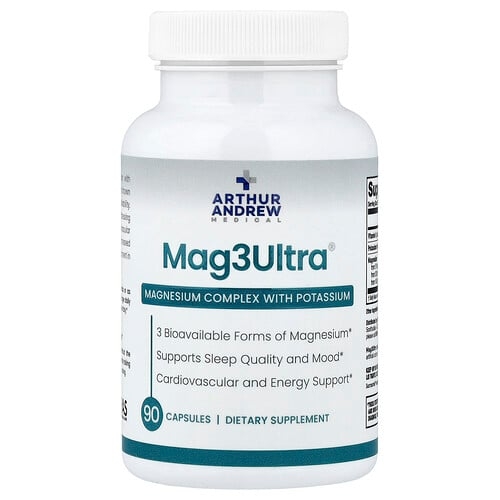 아서 앤드류 메디칼 Arthur Andrew Medical, Mag3Ultra®, 마그네슘 복합체, 칼륨 함유, 캡슐 90정 상세 이미지