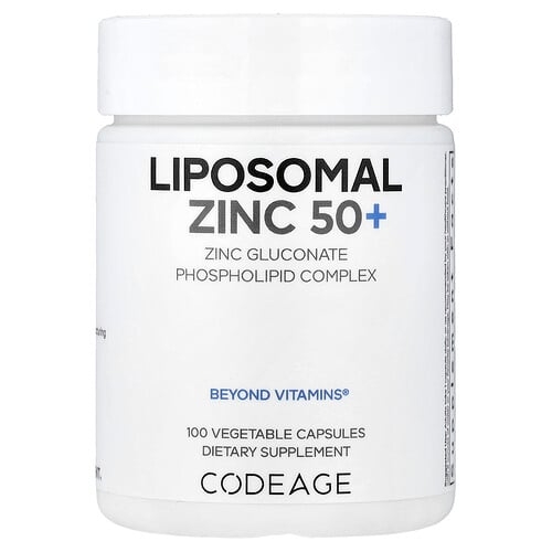 Codeage, 리포소말 아연 50+, 베지 캡슐 100정 (캡슐당 50mg) 상세 이미지