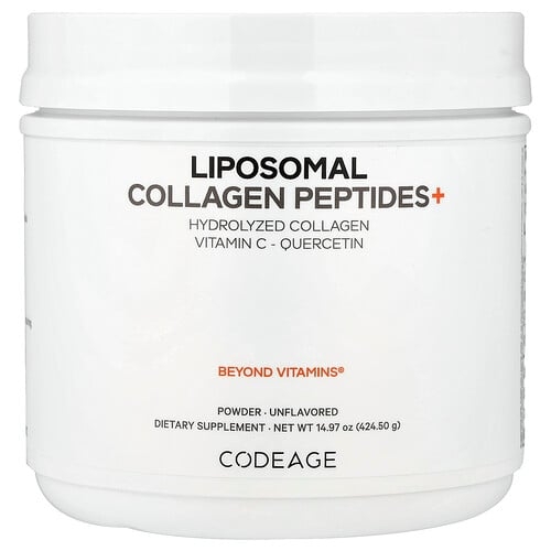 Codeage, 리포소말 콜라겐 펩타이드+ 파우더, 무맛, 424.5g(14.97oz) 상세 이미지