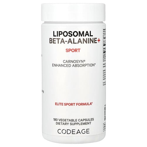 Codeage, 리포소말 베타-알라닌+, Centurion, CarnoSyn, 흡수율 강화, 캡슐 180정(캡슐 1정당 533mg) 상세 이미지