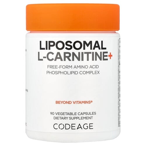 Codeage, 리포소말 l-카르니틴+, 베지 캡슐 90정(캡슐 1정당 500mg) 상세 이미지
