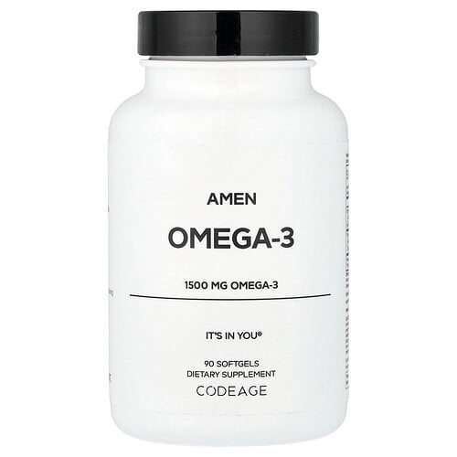 Codeage, 아멘, 오메가3, 소프트젤 90정(소프트젤 1정당 750mg) 상세 이미지