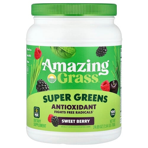 어메이징 그라스 Amazing Grass, 슈퍼 그린, 항산화제, 스위트 베리, 700g(1.54lb) 상세 이미지