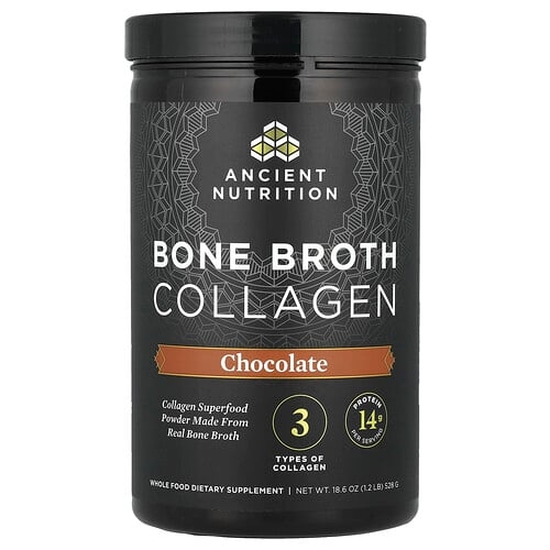닥터 엑스/엔시언트 뉴트리션 Ancient Nutrition, 뼈 육수 콜라겐, 초콜릿, 528g(1.2lb) 상세 이미지
