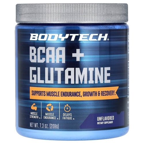 바디테크 BodyTech, BCAA + 글루타민 분말, 무맛, 208g(7.3oz) 상세 이미지