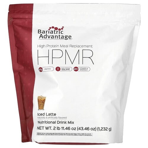 베리아트릭 어드밴티지 Bariatric Advantage, HPMR, 하이 프로틴 식사 대용, 아이스 라떼, 1,232g(2lb 11.46oz) 상세 이미지