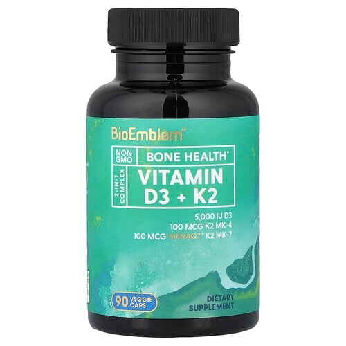 바이오엠블럼 BioEmblem, 비타민D3 + K2, 베지 캡슐 90정 상세 이미지