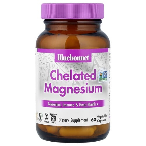 블루보넷 뉴트리션 Bluebonnet Nutrition, 킬레이트화 마그네슘, 베지 캡슐 60정(캡슐 1정당 100mg) 상세 이미지