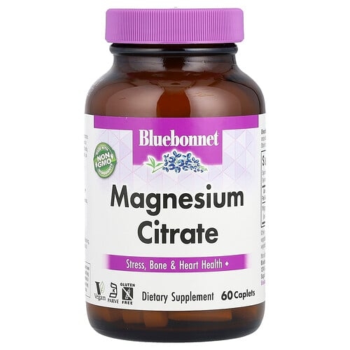 블루보넷 뉴트리션 Bluebonnet Nutrition, 마그네슘 시트레이트, 60정(1정당 200mg) 상세 이미지