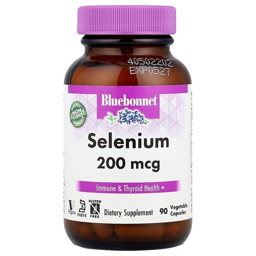 블루보넷 뉴트리션 Bluebonnet Nutrition, 셀레늄, 200mcg, 베지 캡슐 90정 상세 이미지