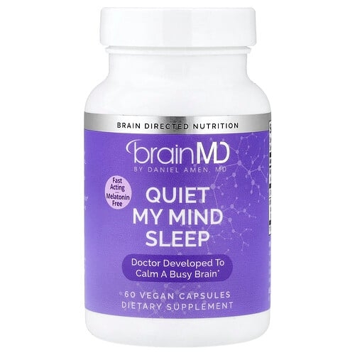 브레인MD BrainMD, Quiet My Mind Sleep, 베지 캡슐 60정 상세 이미지