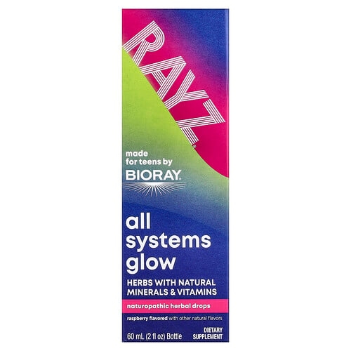 바이오레이 Bioray, Rayz®, 올 시스템즈 글로우, 청소년용, 라즈베리, 59ml(2fl oz) 상세 이미지