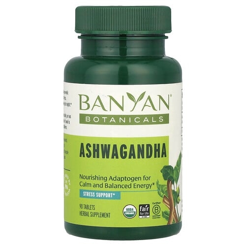 Banyan Botanicals, 아슈와간다, 90정(1정당 500mg) 상세 이미지