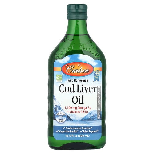 칼슨 Carlson, 노르웨이산 대구 간유, 500 ml(16.9 fl oz) 상세 이미지