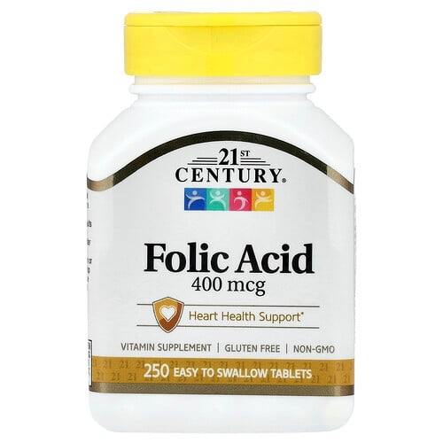 21 센츄리 21st Century, 엽산, 400mcg, 삼키기 쉬운 정제 250정 상세 이미지