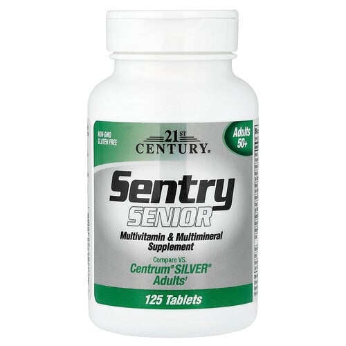 21 센츄리 21st Century, Sentry Senior, 종합비타민 및 종합미네랄 보충제, 50세 이상 성인용, 125정 상세 이미지