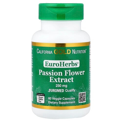 캘리포니아 골드 뉴트리션 California Gold Nutrition, EuroHerbs®, 시계꽃 추출물, Euromed 품질, 250mg, 베지 캡슐 60정 상세 이미지