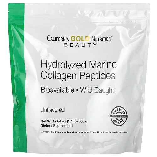 캘리포니아 골드 뉴트리션 California Gold Nutrition, 가수분해해양콜라겐펩타이드, 무맛, 500g(1.1lb) 상세 이미지