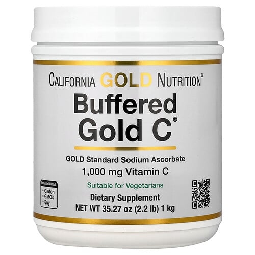 캘리포니아 골드 뉴트리션 California Gold Nutrition, Buffered Gold C®, 비산성 비타민C 분말, 아스코르브산 나트륨, 1kg(2.2lb) 상세 이미지
