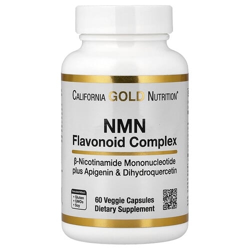 캘리포니아 골드 뉴트리션 California Gold Nutrition, NMN 플라보노이드 복합체, 아피제닌 및 디하이드로퀘르세틴 함유, 베지 캡슐 60정 상세 이미지