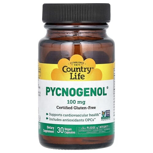 컨츄리 라이프 Country Life, Pycnogenol, 100mg, 베지 캡슐 30정 상세 이미지