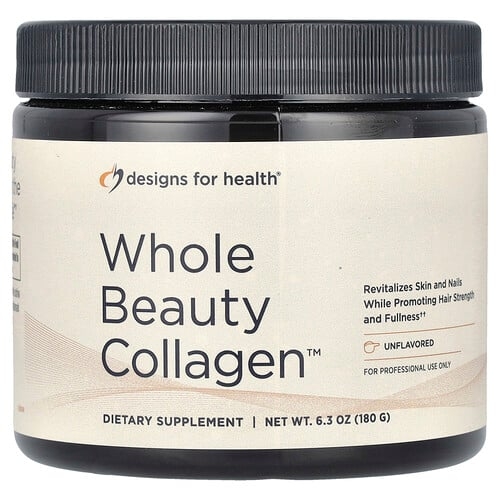 디자인 포 헬스 Designs For Health, Whole Beauty Collagen™, 무맛, 180g(6.3oz) 상세 이미지