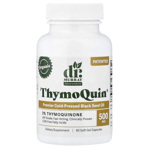 Dr. Murray's, ThymoQuin®, 500mg, 소프트젤 캡슐 60정 상세 이미지