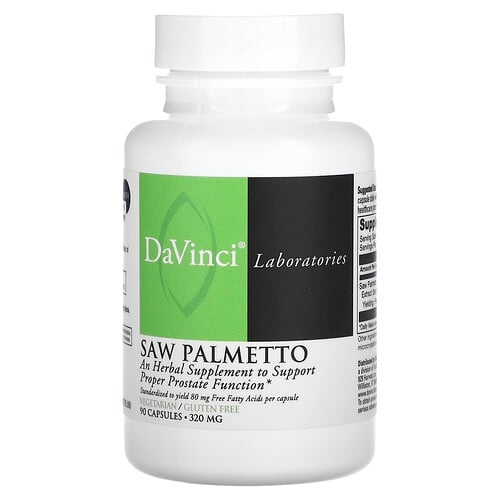 다빈치 래보래토리즈 DaVinci Laboratories, 쏘팔메토, 320mg, 캡슐 90정 상세 이미지