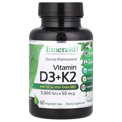 에메랄드 래보래토리즈 Emerald Laboratories, 비타민D3 + K2, 베지 캡슐 60정 상세 이미지