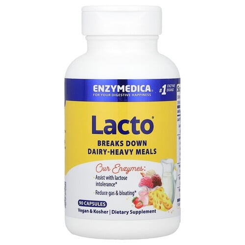 엔자이메디카 Enzymedica, Lacto®, 캡슐 90정 상세 이미지