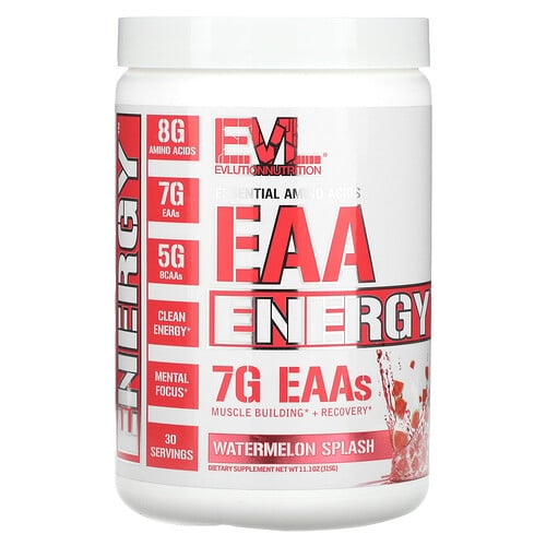 이보루션 뉴트리션 EVLution Nutrition, EAA 에너지, 워터멜론 스플래시, 315g(11.1oz) 상세 이미지