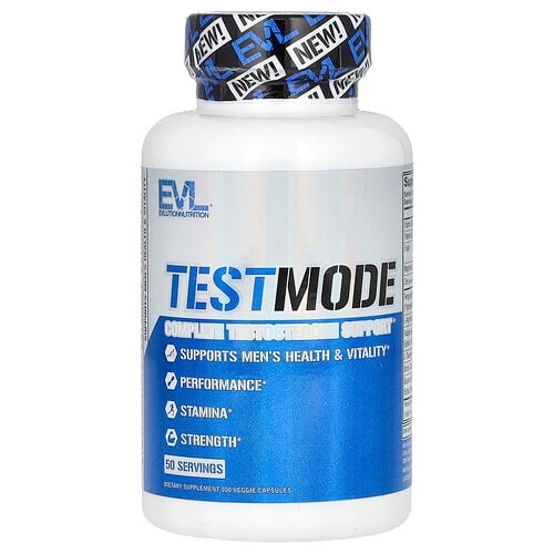 이보루션 뉴트리션 EVLution Nutrition, TestMode, 테스토스테론 강화, 베지 캡슐 100정 상세 이미지