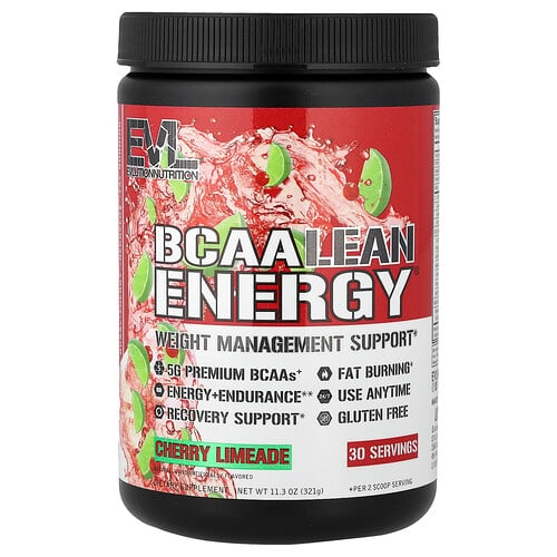 이보루션 뉴트리션 EVLution Nutrition, BCAA 린 에너지®, 체리 라임에이드, 11.3 oz (321 g) 상세 이미지