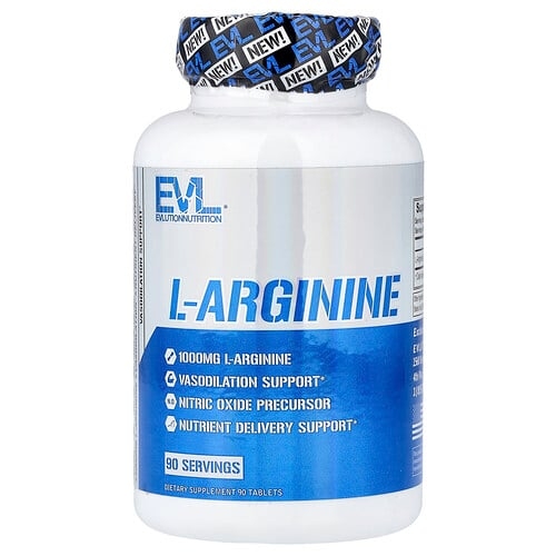 이보루션 뉴트리션 EVLution Nutrition, L-아르기닌, 1 g, 90 타블렛 상세 이미지