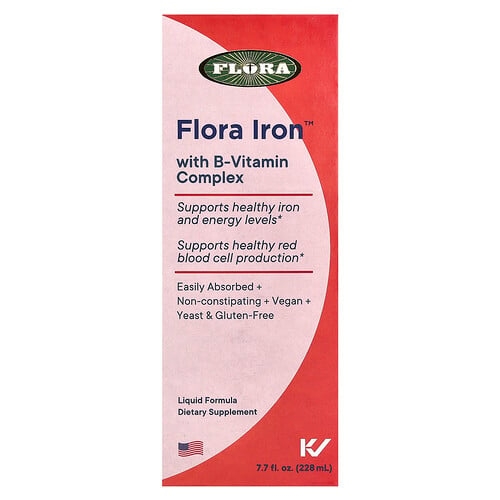프로라 Flora, Iron+ Herb, 비타민B 복합체 함유, 228ml(7.7fl oz) 상세 이미지