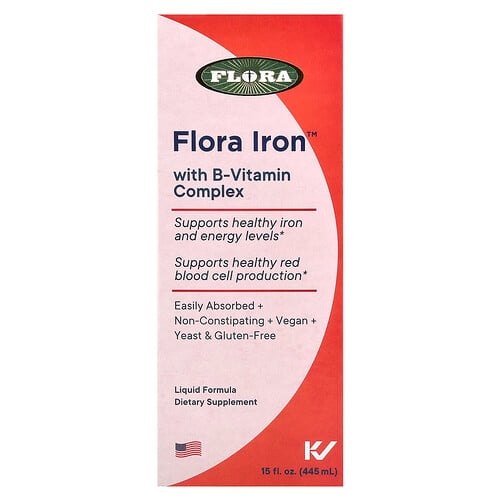 프로라 Flora, 비타민B 복합체 함유 철분, 445ml(15fl oz) 상세 이미지