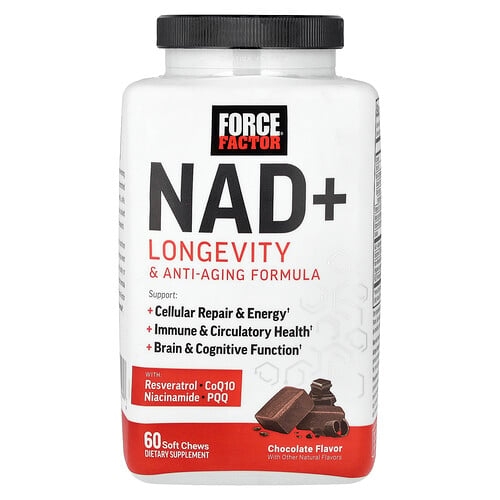 Force Factor, NAD + Longevity & 안티에이징 포뮬라, 초콜릿 맛, 소프트츄 60개 상세 이미지