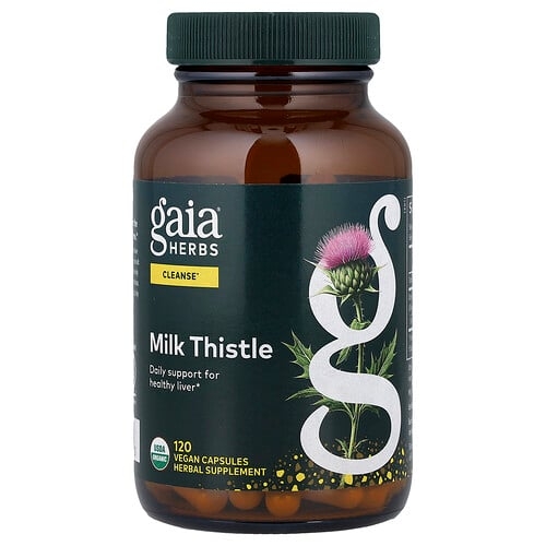 가이아 허브 Gaia Herbs, 밀크시슬, 베지 캡슐 120정 상세 이미지