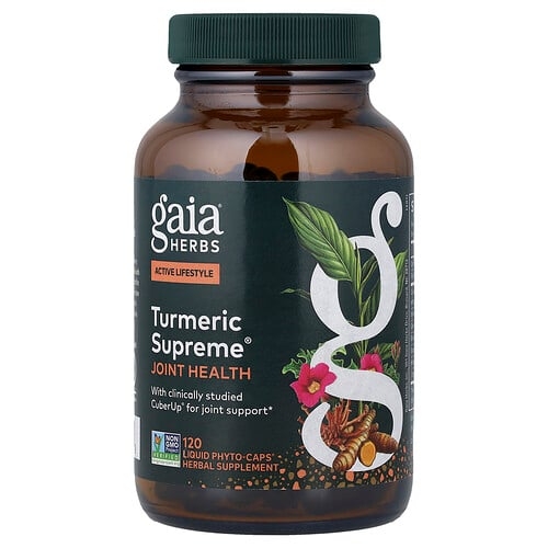 가이아 허브 Gaia Herbs, Turmeric Supreme®, 관절 건강, Phyto-Caps® 120정 상세 이미지