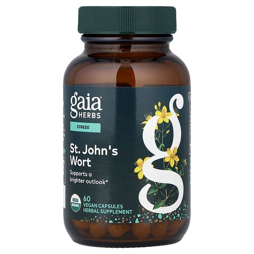 가이아 허브 Gaia Herbs, 세인트존스워트, 베지 캡슐 60정(캡슐 1정당 333mg) 상세 이미지